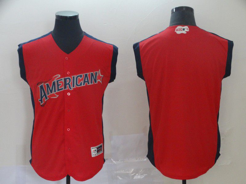 Men Los Angeles Angels Blank Red 2019 All Star MLB Jerseys->houston astros->MLB Jersey